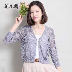 LILY2022春新款女装双拉链设计短款针织上衣修身长袖内搭毛衣开衫