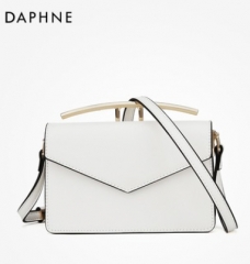 Daphne/达芙妮夏新款时尚斜跨女包洋气单肩风琴包个性手拎小方包