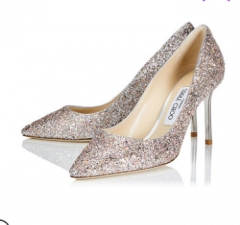 Jimmy Choo/周仰杰高跟鞋Romy 85系列高跟鞋JC女士细跟水晶鞋婚鞋