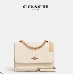 COACH/蔻驰奥莱女包线状绗缝KLARE斜挎包隔层单肩包