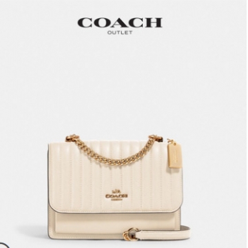 COACH/蔻驰奥莱女包线状绗缝KLARE斜挎包隔层单肩包