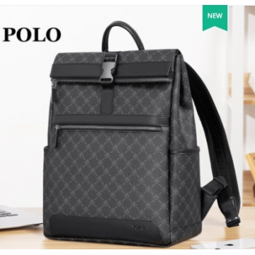 Polo双肩包男士商务休闲欧美大牌背包大容量出差电脑包潮牌男包