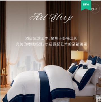 康尔馨春夏新品100S匹马棉六件套高级套件五星级酒店床品四件套