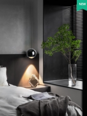 卧室床头吊灯现代简约铬色网红极简轻奢主卧书房电视背景墙吊灯