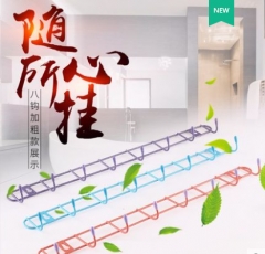 厂家直销时尚风格款 浸塑挂钩 洗晒衣钩排钩日用品 两元店摆地摊