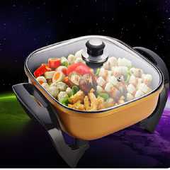 红双喜多功能电火锅电炒锅电热锅不粘锅厨房小家电电煮锅电烤盘