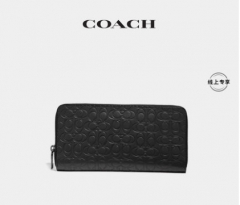 【线上专享】COACH/蔻驰男士经典标志旅行钱包黑色