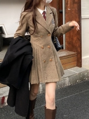 今年流行爆款早秋冬别致甜辣名媛高级感很仙的魅惑西装连衣裙子女